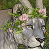 Horns and flower crown